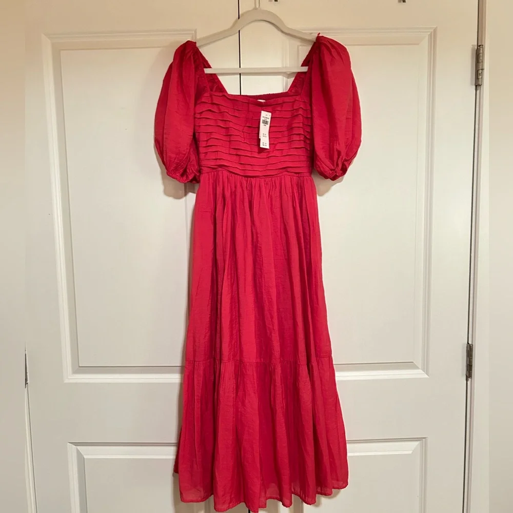 Abercrombie & Fitch Red Tiered Maxi Dress